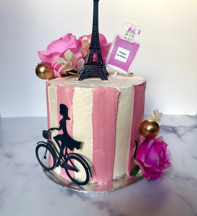 Paris Eiffel Tower vegan cake