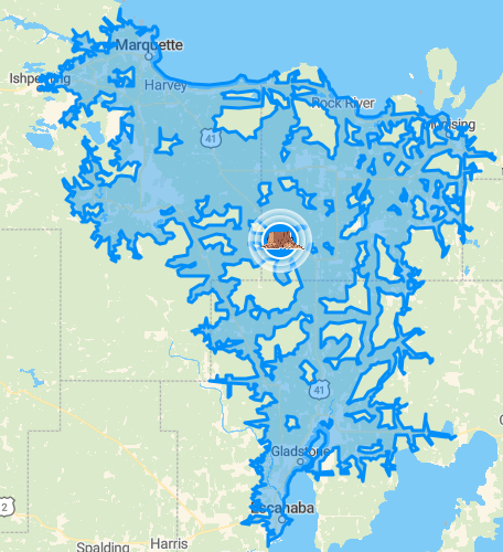 Geographical Service Area Map