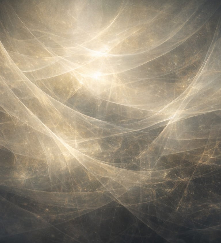 Abstract translucent layers with light passing through, representing perception shifting and seeing 