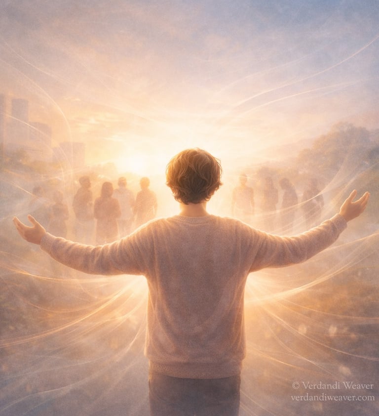 open arms symbolizing understanding, compassion, and inclusion instead of separation.