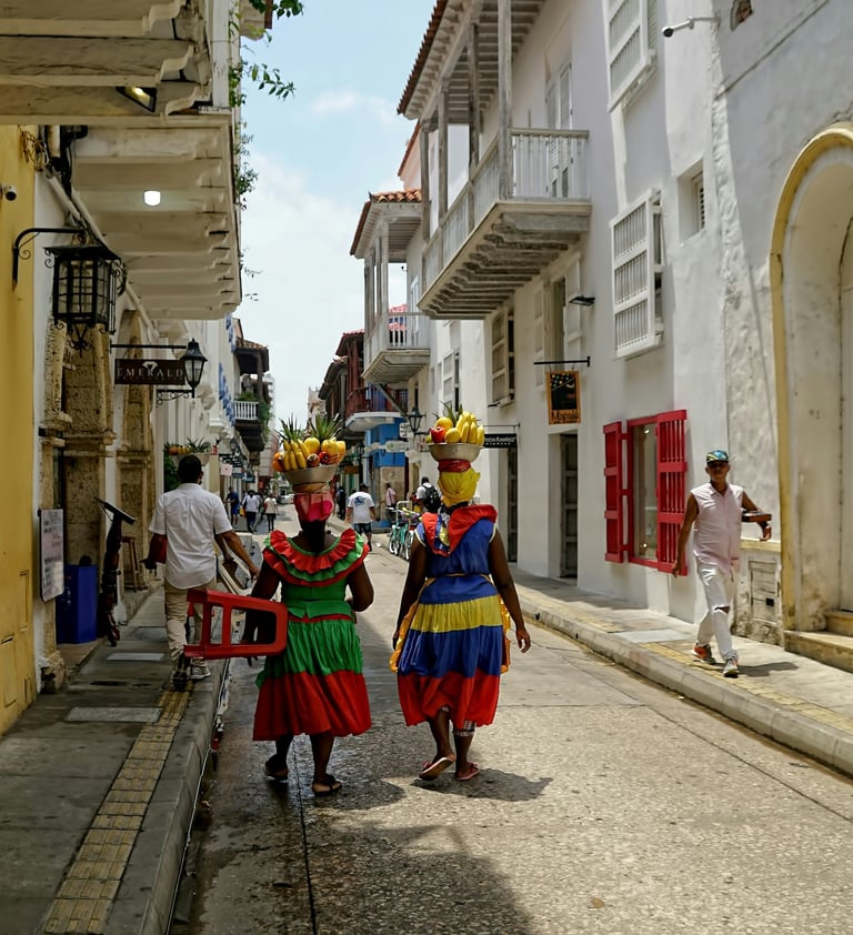 Things to do in Cartagena Colombia - Palenqueras in the historic center