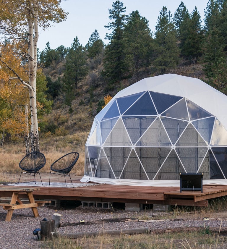 geo glamping dome