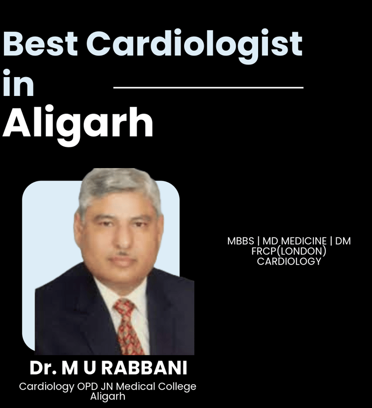 Flyer Showing Dr. M U Rabbani as Best Cardiologist in Aligarh