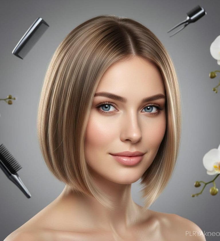 a woman with a comb comb over her hair