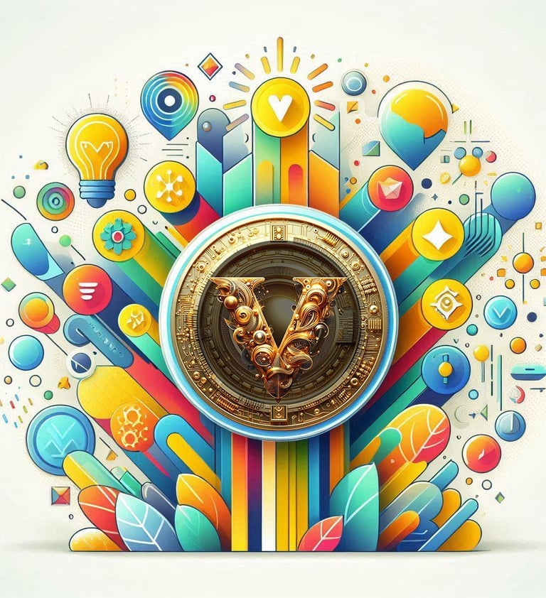 a tree of projects and ideas. all connected to VSTM token