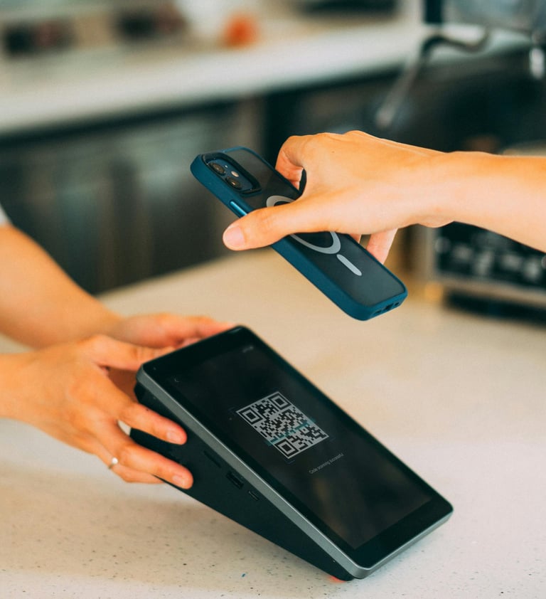 image of a card machine for retail business