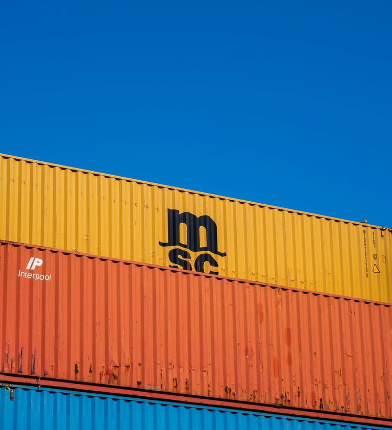 Contenedores de importación para transporte y abastecimiento internacional