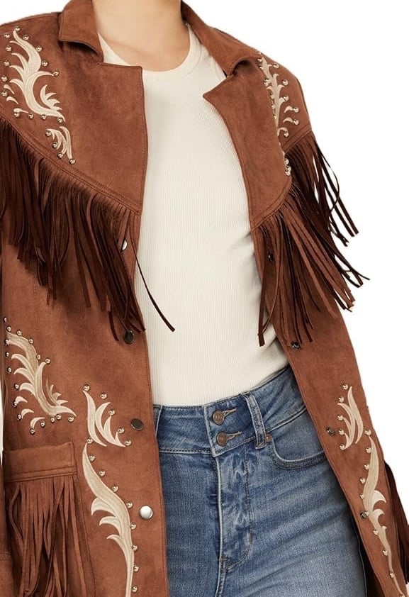 EMBEROIDERED FRINGED 