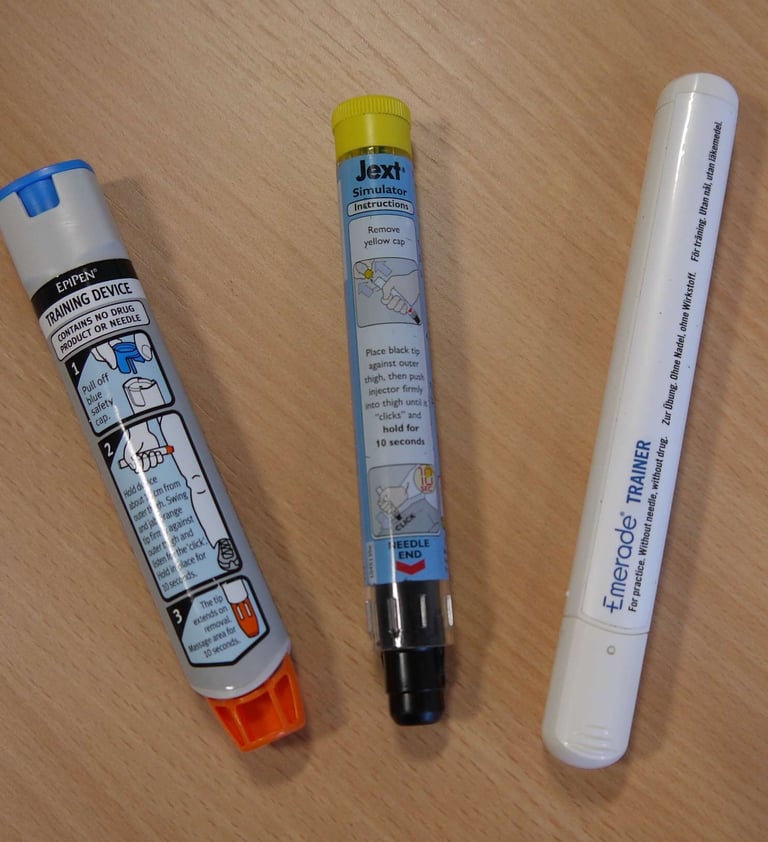 Adrenaline Auto-injectors (Epi-Pens) anaphylaxis training