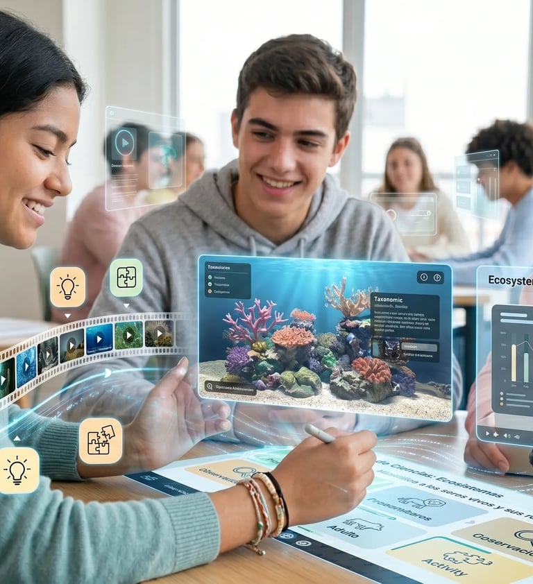 Secuencia didáctica multimedia con actividades interactivas y diseño accesible