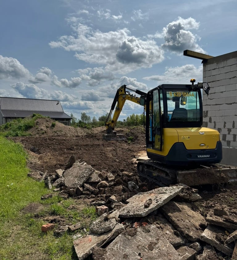 sklypo tvarkymas, lyginimas