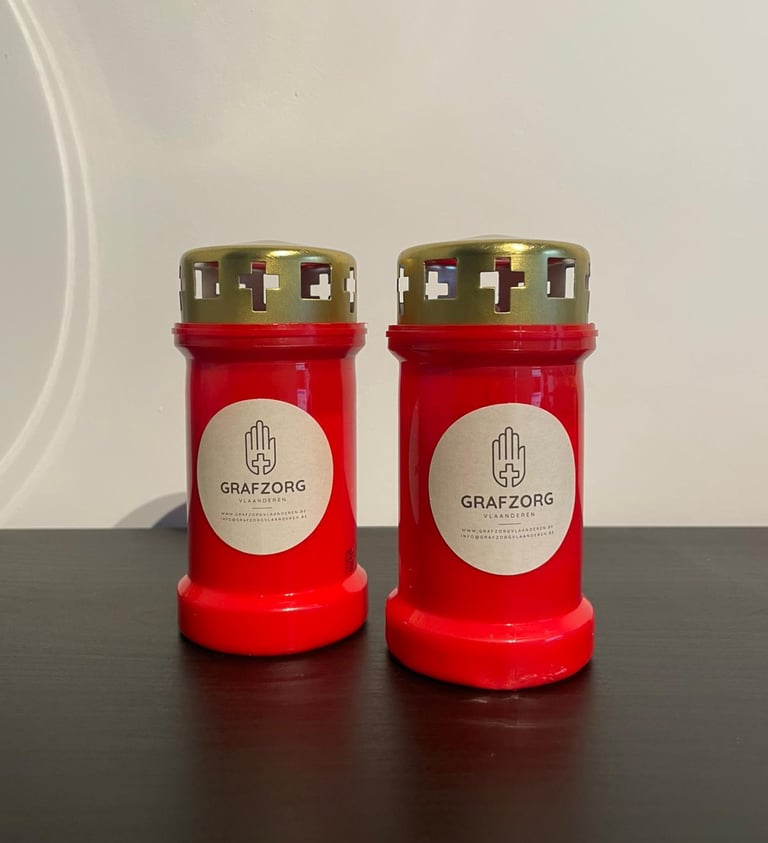 Graflicht als welkomstgeschenk bij Grafzorg Vlaanderen.
