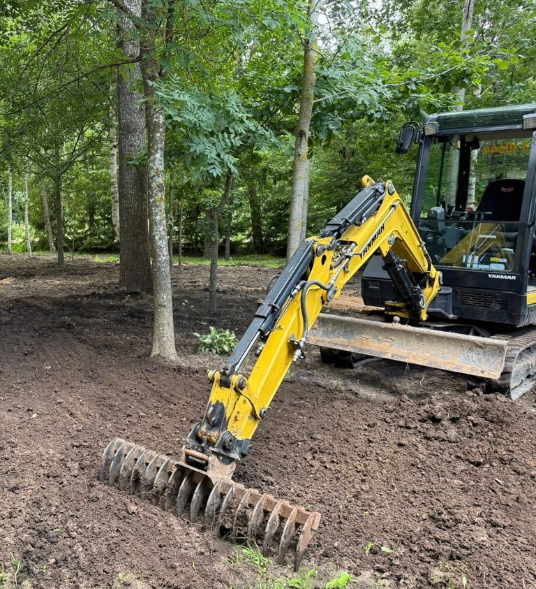 juodzemio lyginimas, sklypo lyginimas, reljefo lyginimas