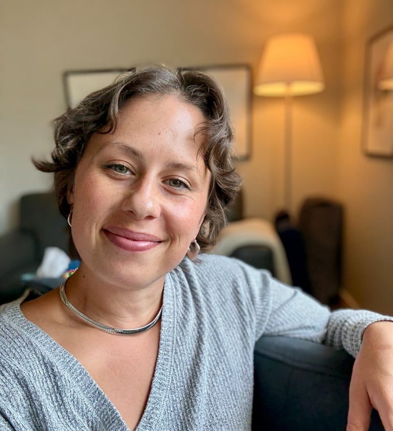 andree patenaude is a white woman smiling, she specializes in somatic therapy