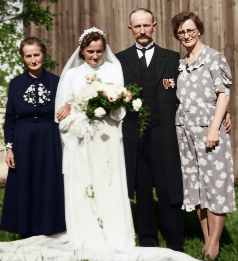Mamas Hochzeit um 1940, bearbeitet