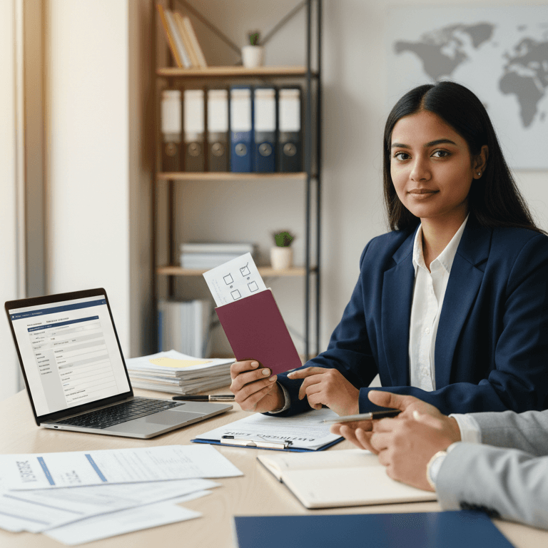 Complete visa documentation - financial documents, bank statements, sponsor letters for study permit applications