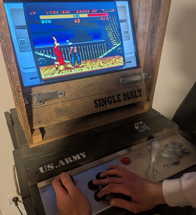 Jeu Street Fighter II sur Borne Arcade.