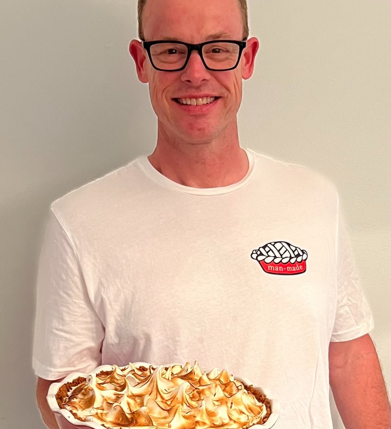me holding a pie