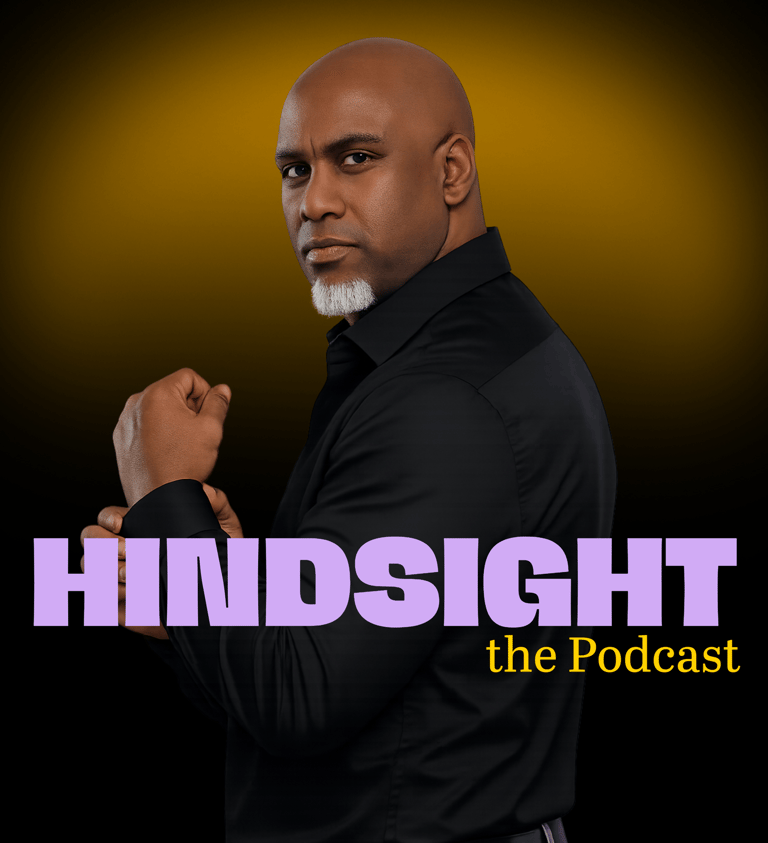 Hindsight the Podcast cover featuring host Lee A Jones