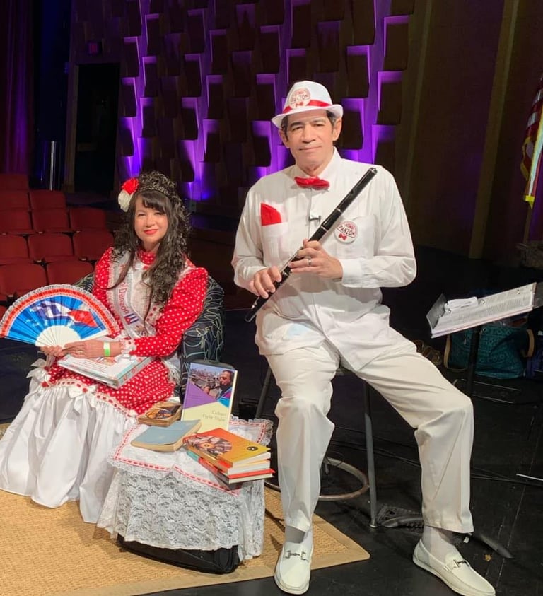 Dra Glenda y el Maestro Bobby Ramirez en Miami-Dade College