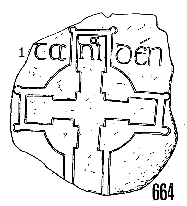 Clonmacnois Runestone 664 - Barony of Garrycastle, County of Offally, Ireland (400 CE)