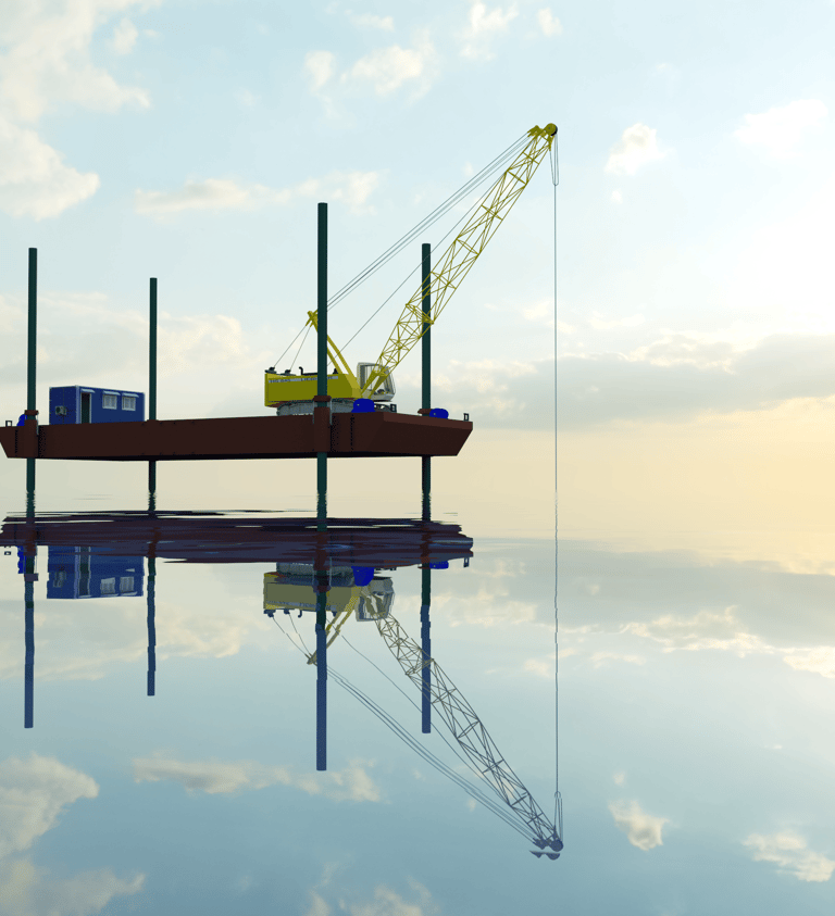 render 3d pontona jack-up