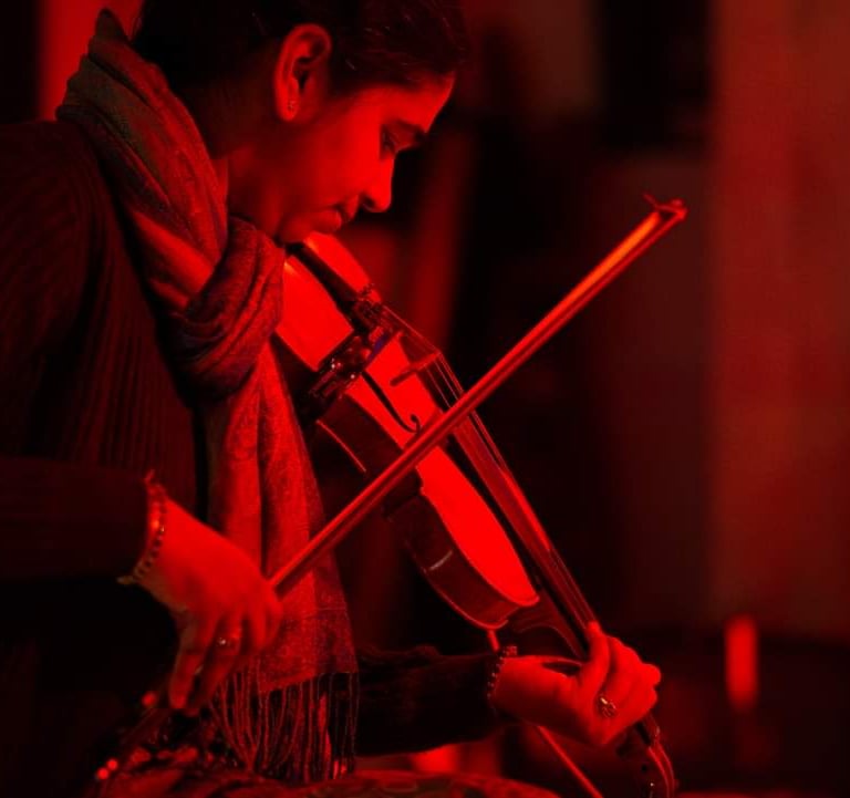 A picture of Srividya Venkat performing