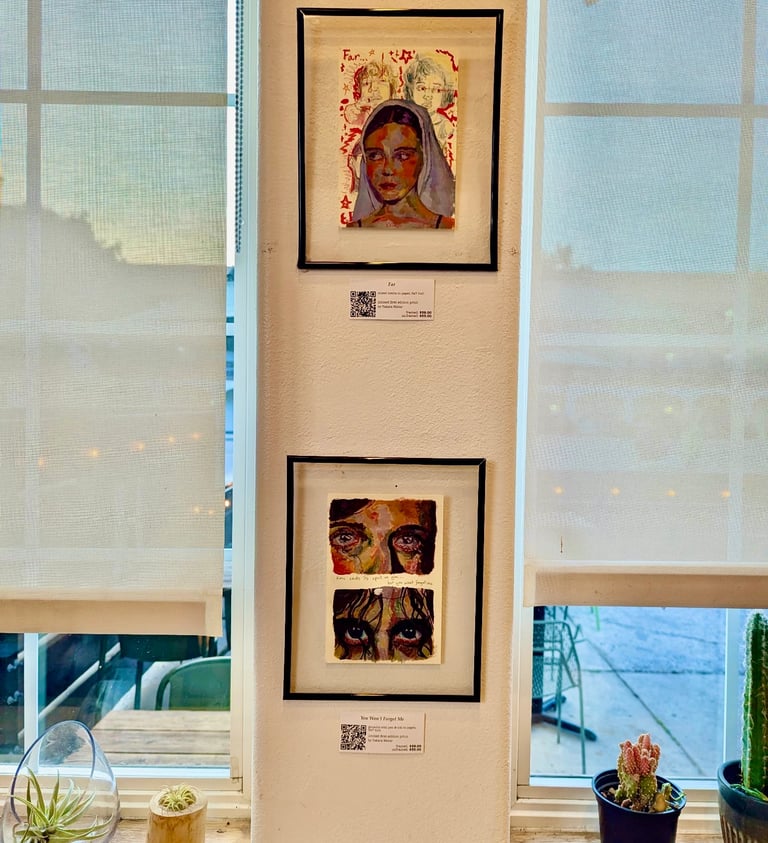 Takara Welter's Art Displayed at Argonaut Coffee and Biscuits in Leavenworth, WA 2025