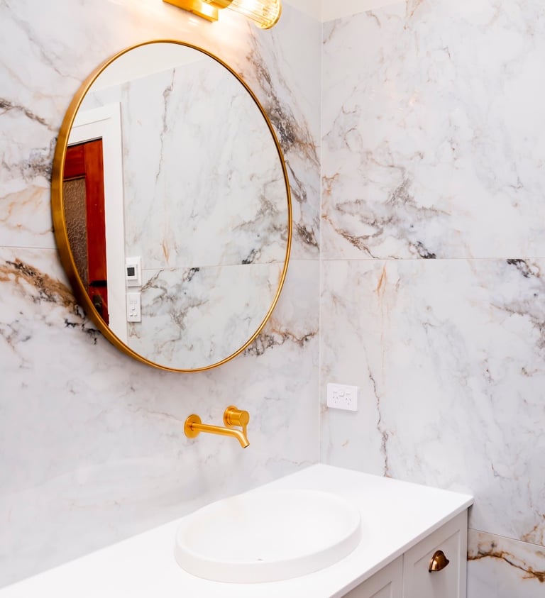 Marble Bathroom by Qualitas Builders in Auckland