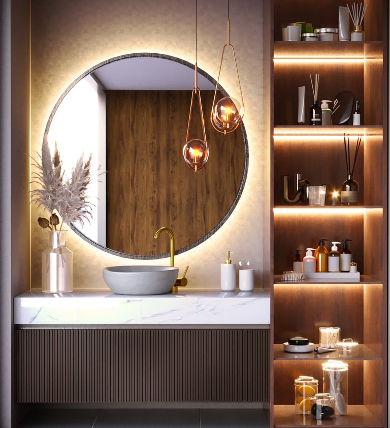 Mdain Hotel Guest Amenities Placed In A Bathroom 