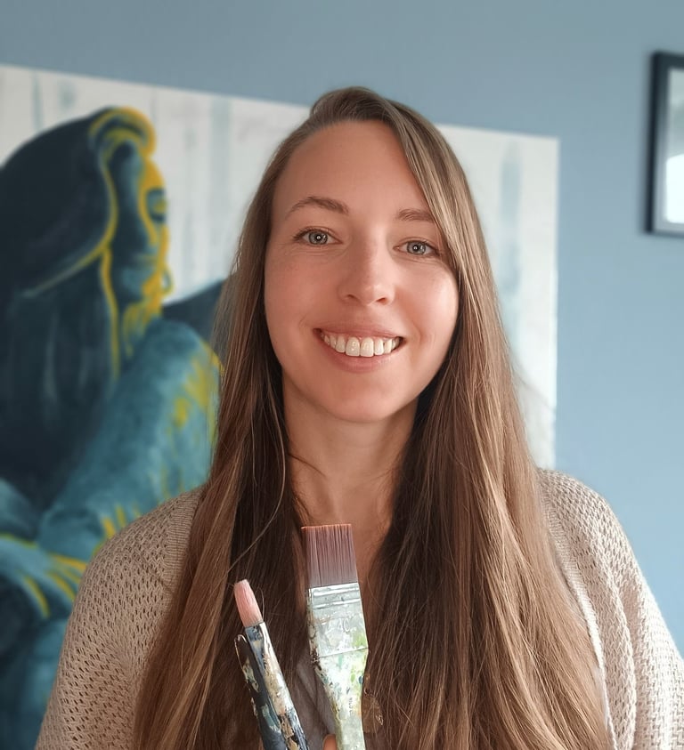 Janina Jaeckel in ihren Atelier in Bielefeld