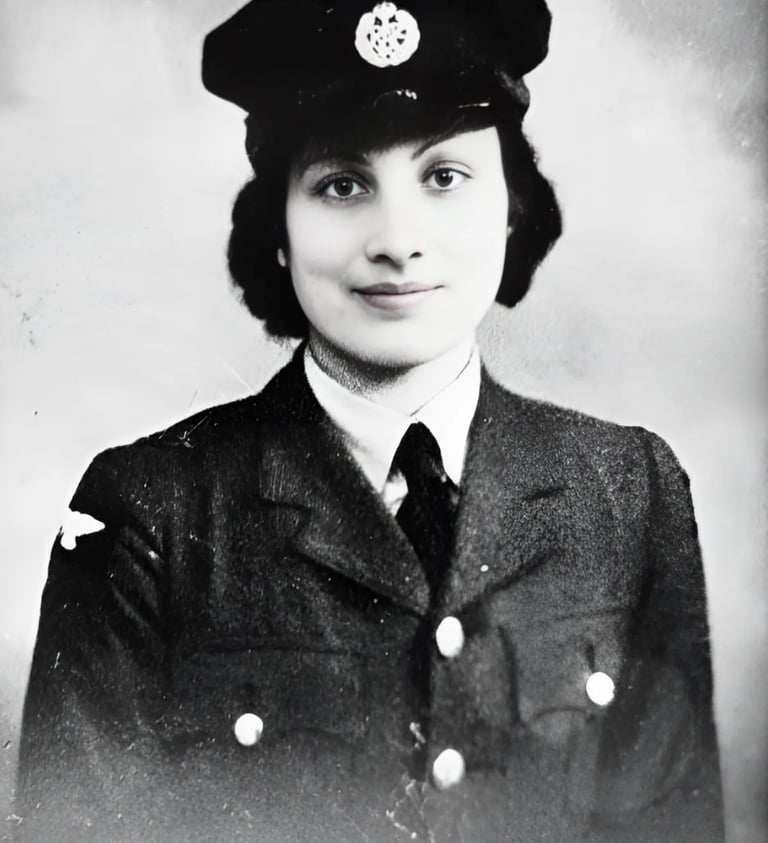 Noor Inayat Khan representing the They Did I Can Too military section.