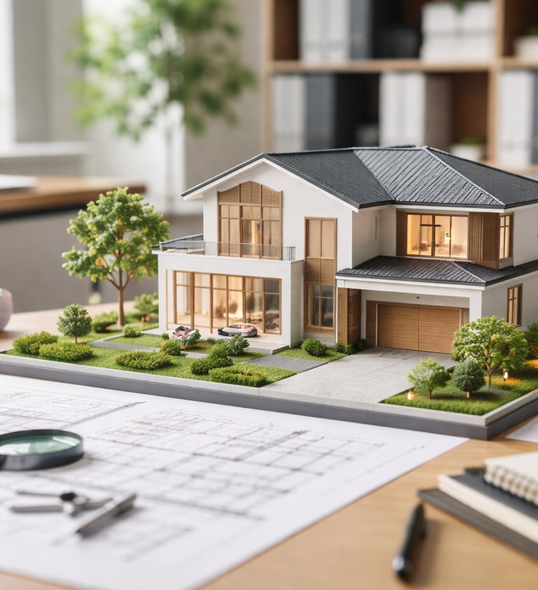 Model domu przygotowany przez architektów jako element analizy nieruchomości inwestycyjnych