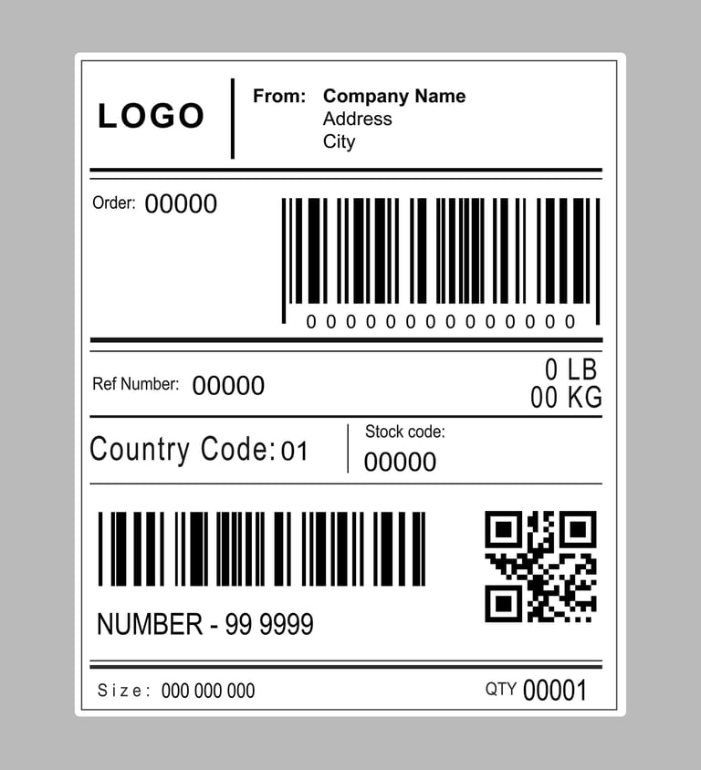 airway bill or thermal sticker