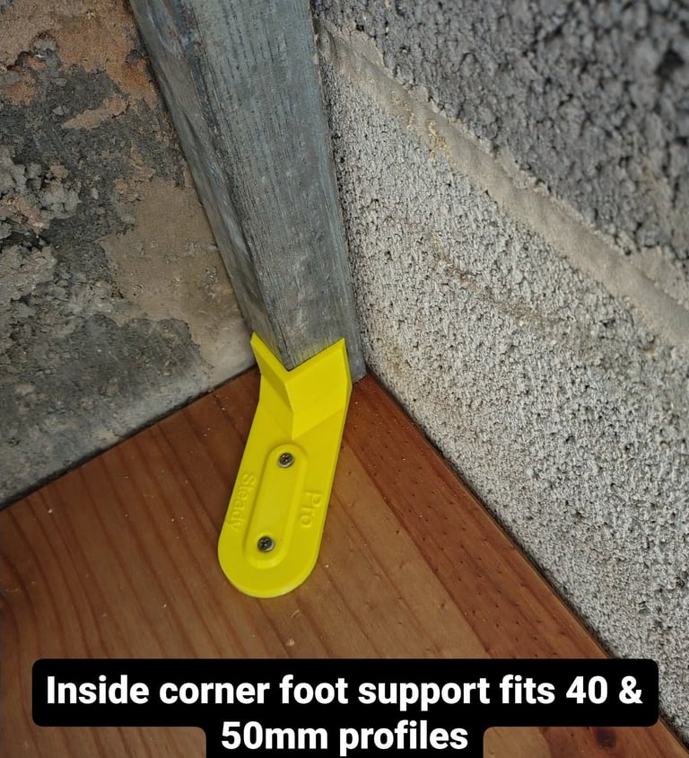 Inside corner foot support which fits both 40 & 50mm profiles