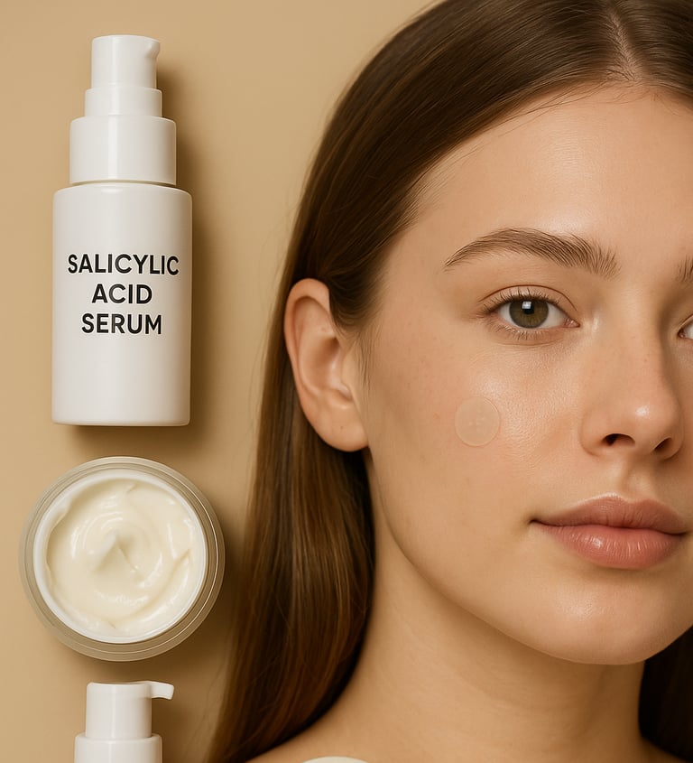 skincare routine that includes moisterizer, retinol and the best pimple patches