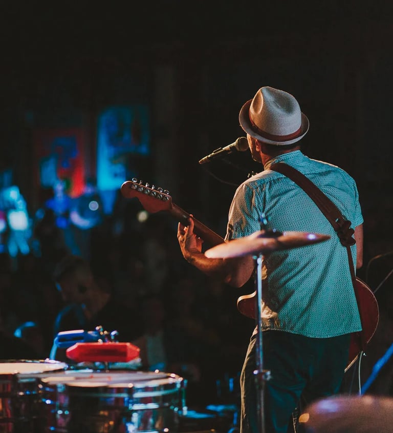 Musician performing at an event in Dubai, UAE