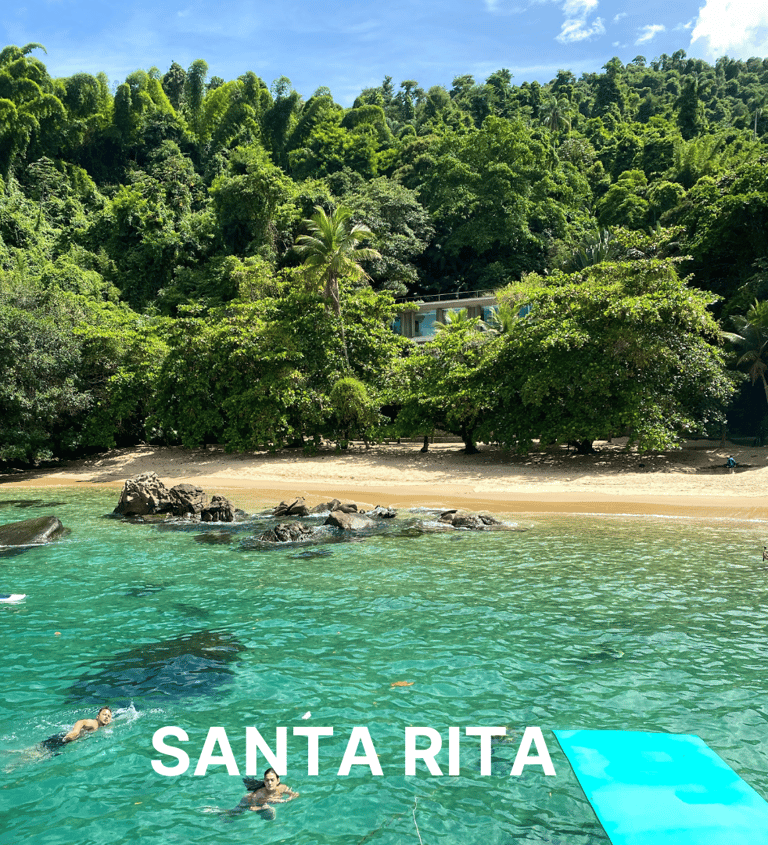 Imagem da praia Santa Rita, uma praia em Paraty