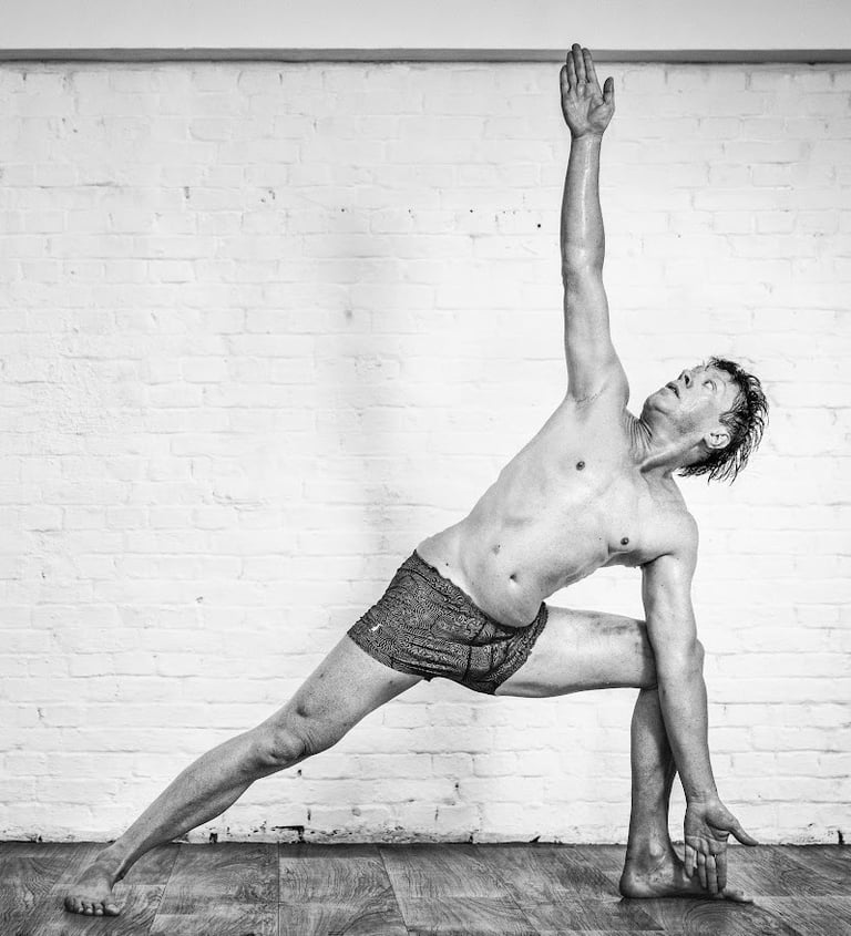 teacher triangle pose asana yoga