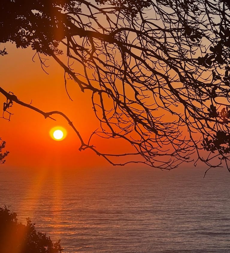 Sunrise view from Umdloti holiday apartment studio