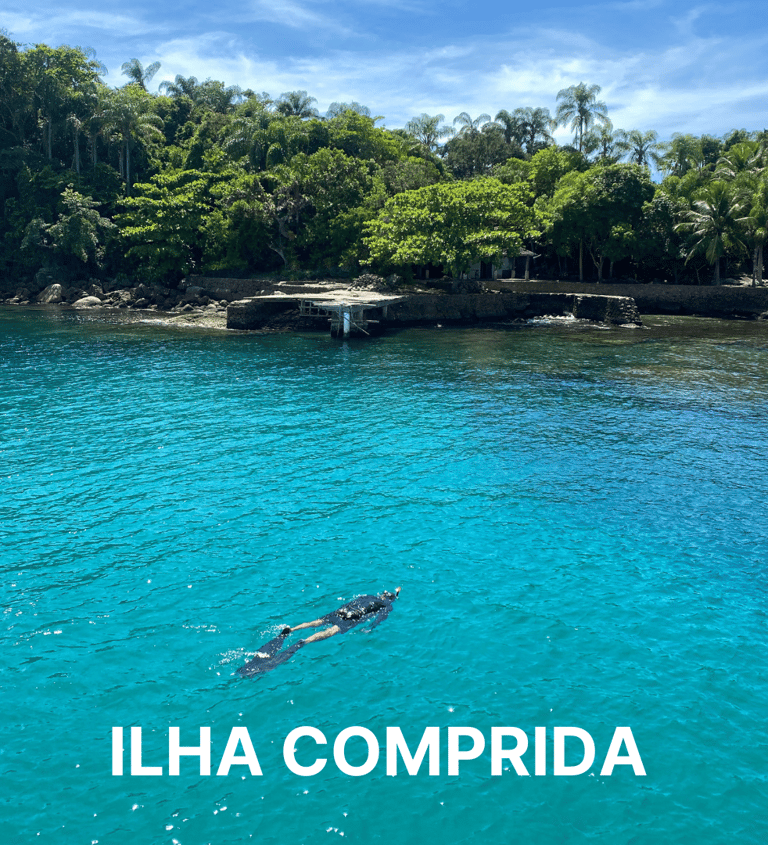 Imagem da ilha comprida, uma ilha em Paraty