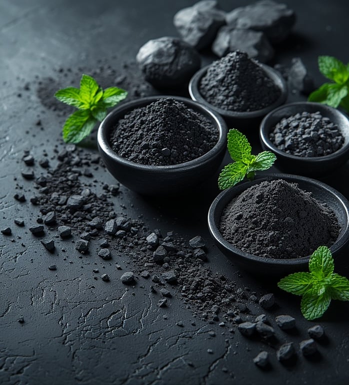 Dark, moody tones with black salt and silver accessories.