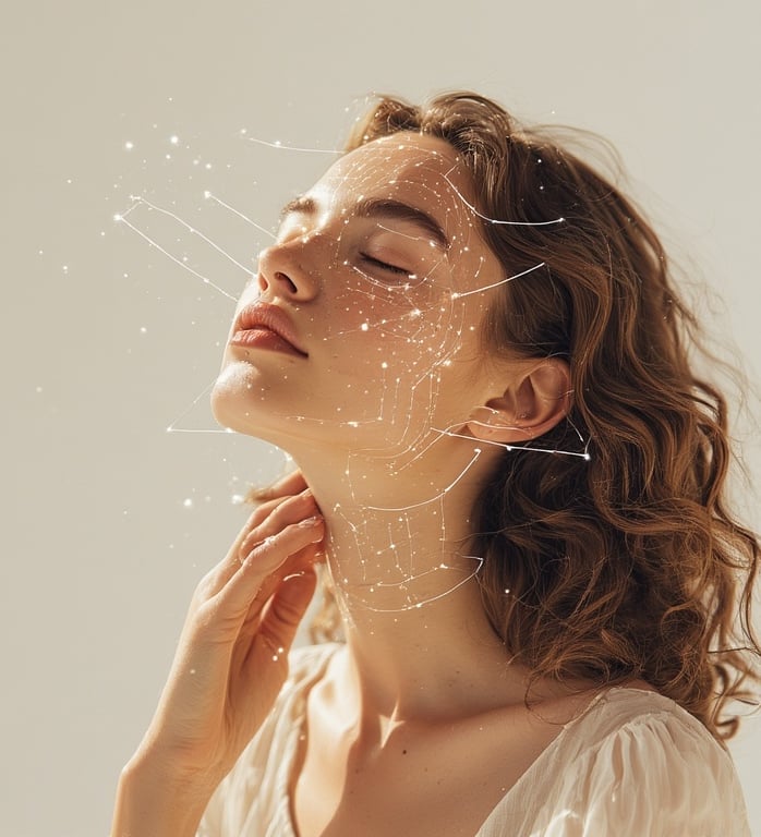 Simple editorial-style diagram overlay on a model showing pulse points