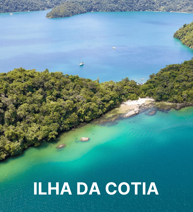 Imagem da ilha da cotia, uma ilha em Paraty