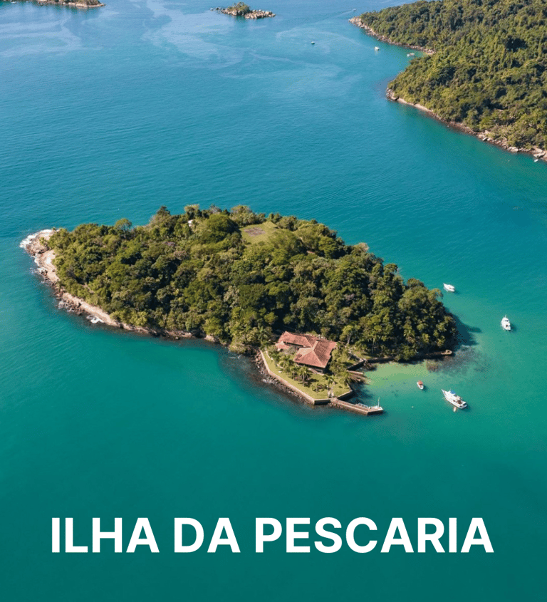 Imagem da ilha da pescaria, uma ilha em Paraty