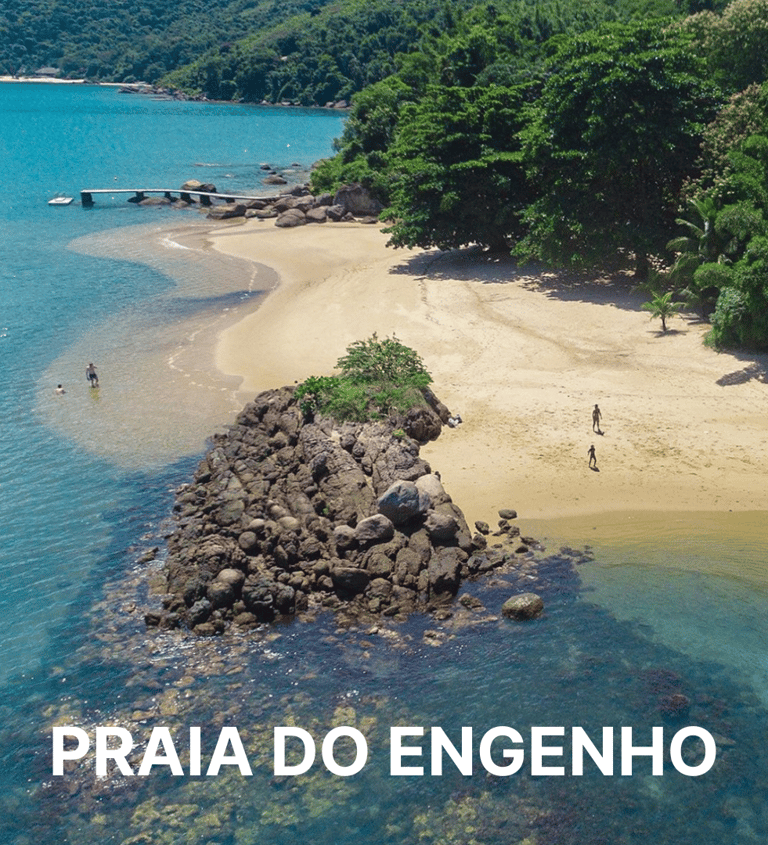 Imagem da praia do engenho, uma praia em Paraty