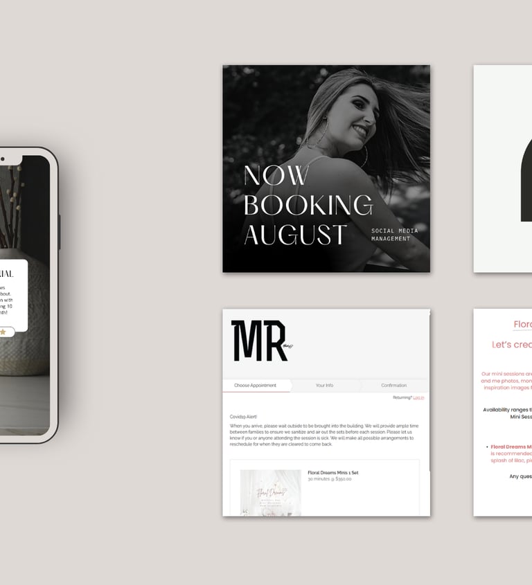 Photography portfolio responsive mobile mock for website mobile design service.