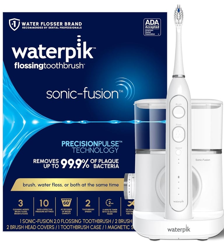 WaterPik Sonic-fusion electric toothbrush with built in water flosser