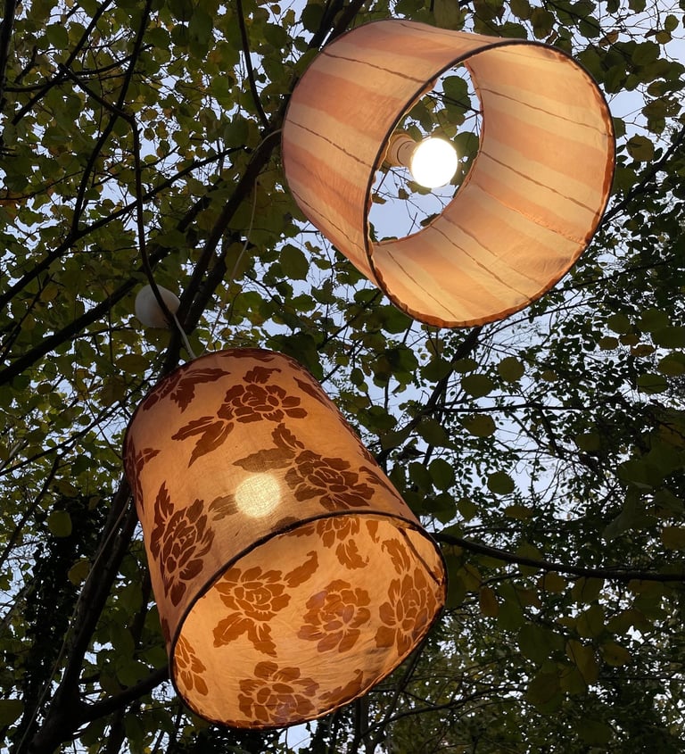 supension luminaire tissu teinture végétale teinture naturelle