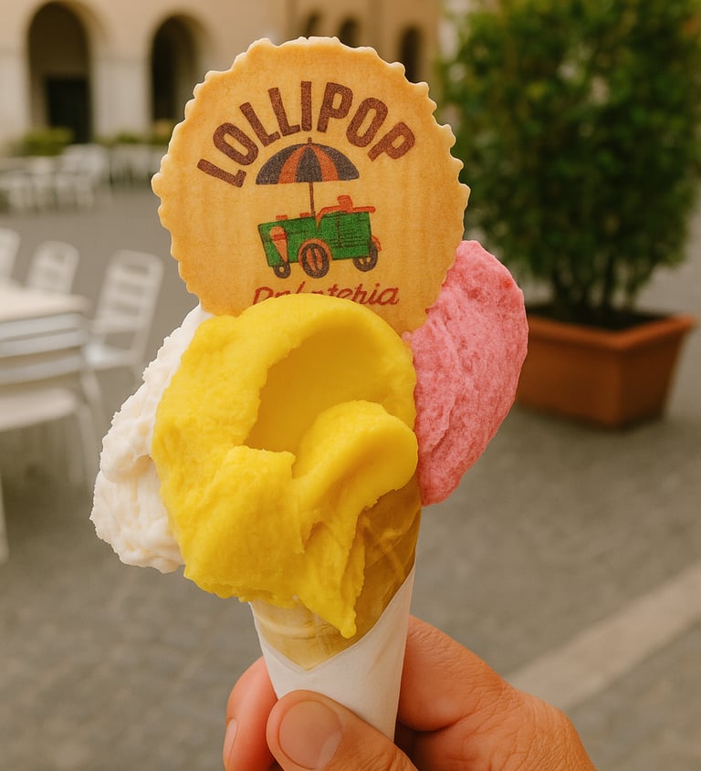 gelato lollipop